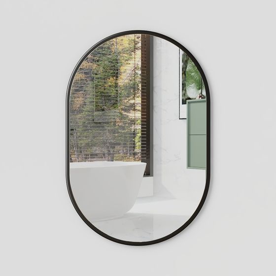 Modern Bathroom Mirror 3D Model in Green