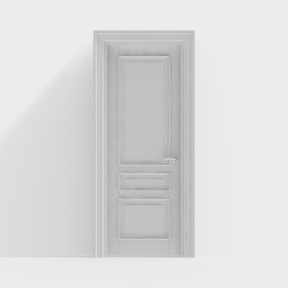 Classic White Door 3D Model