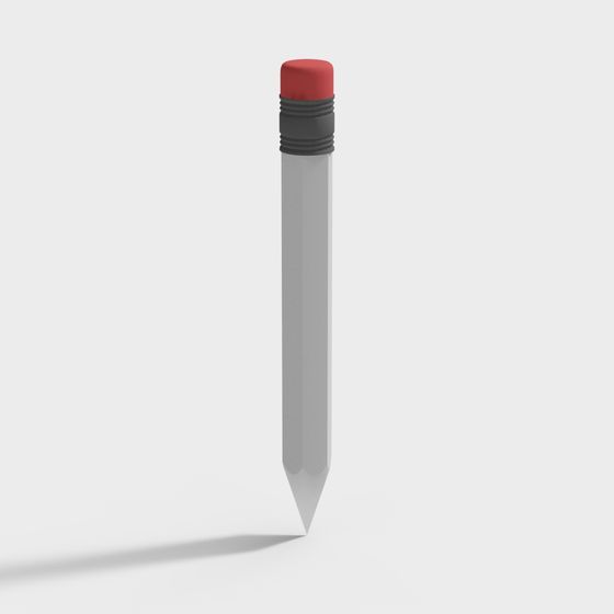 Low Poly 3D Pencil Model for Creative Projects