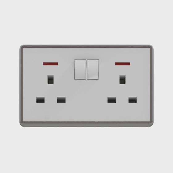 Sleek Low-Polygon 3D Outlet Model Design