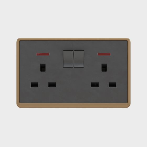 Low-Polygon English Power Socket 3D Model