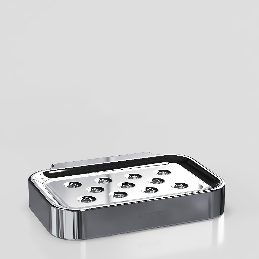 Porta jabón metálico montado en la pared moderno