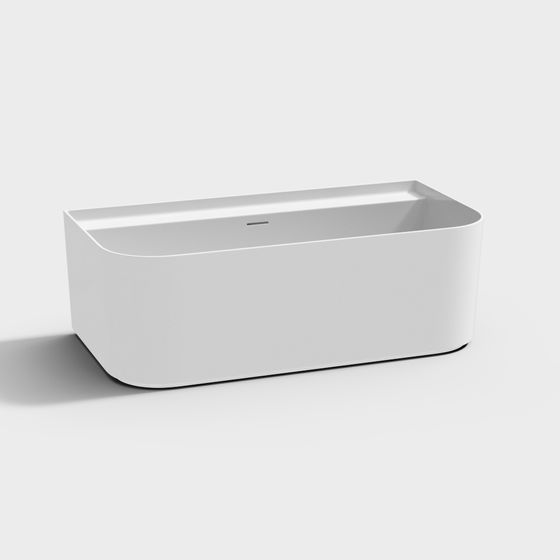 Elegant Low-Poly Bathtub 3D model for Contemporary Spaces