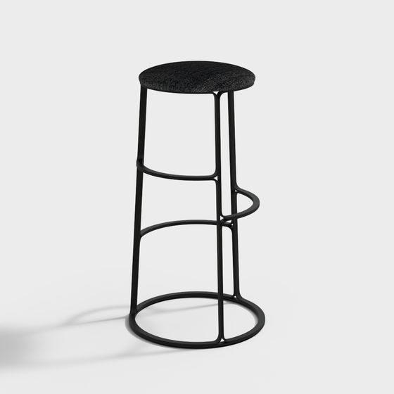 Chic Minimalist Bar Stool 3D model for Modern Spaces