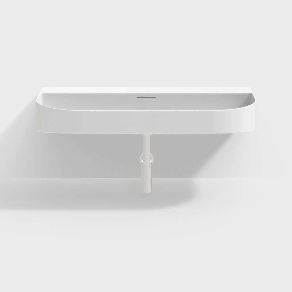 Современная белая раковина