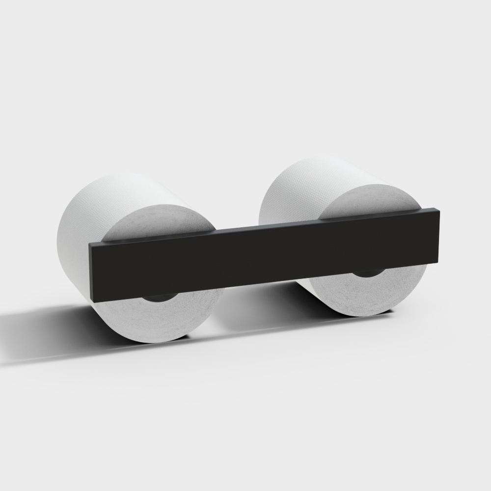 Modern black tissue holder