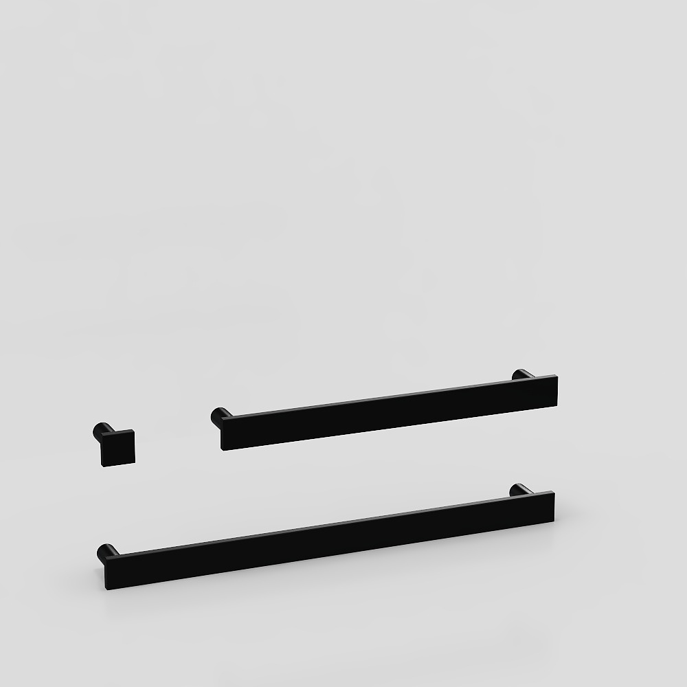 Modern black towel rack combination