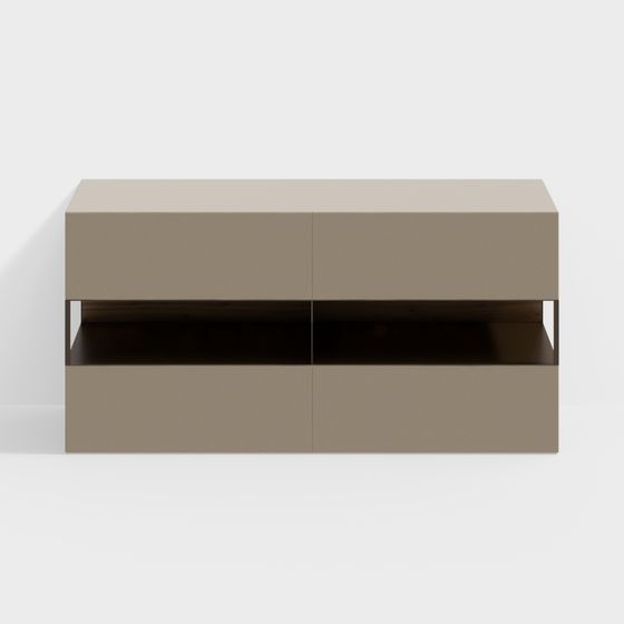 Modern Low-Poly TV Stand 3D model