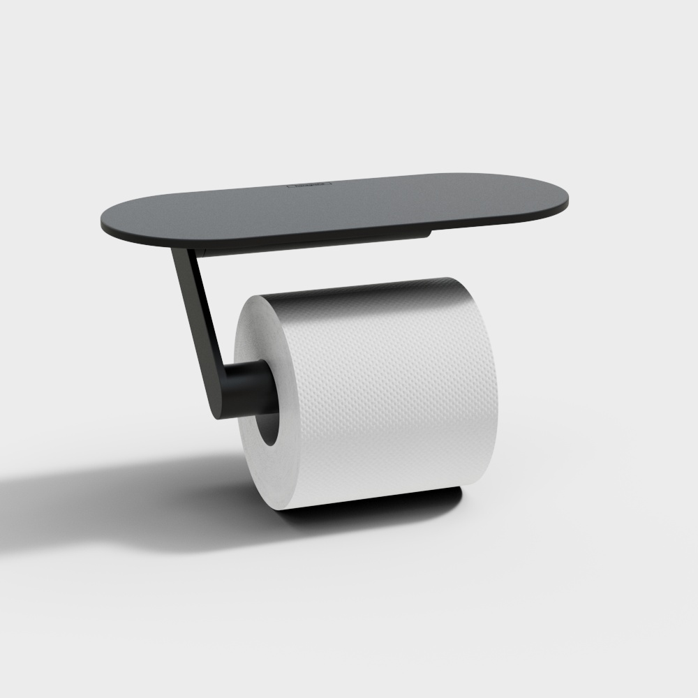 Modern black tissue holder