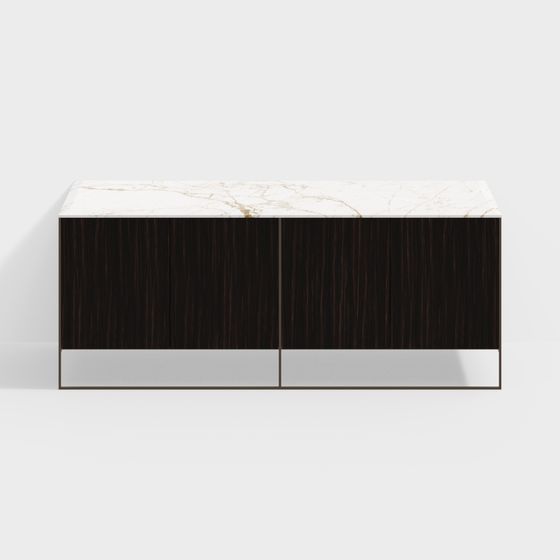Stylish Minimalist TV Unit 3D model for Modern Interiors