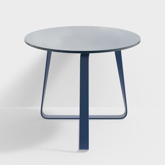 Elegant Low-Poly Round Table 3D model for Modern Spaces