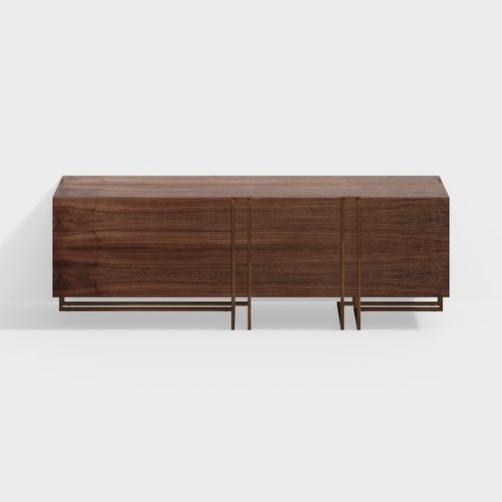 Urban Wood Side Cabinet 3D model