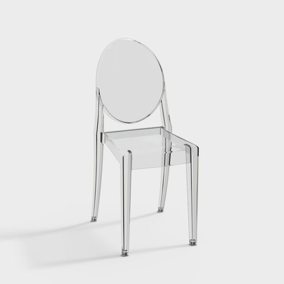 Transparent Plastic Chair 3D model for Modern Design