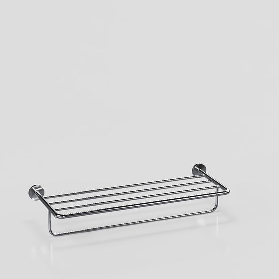 Sleek Modern Bathroom Towel Rack 3D model