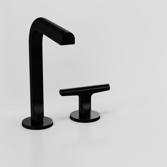 Elegant Black Faucet 3D model