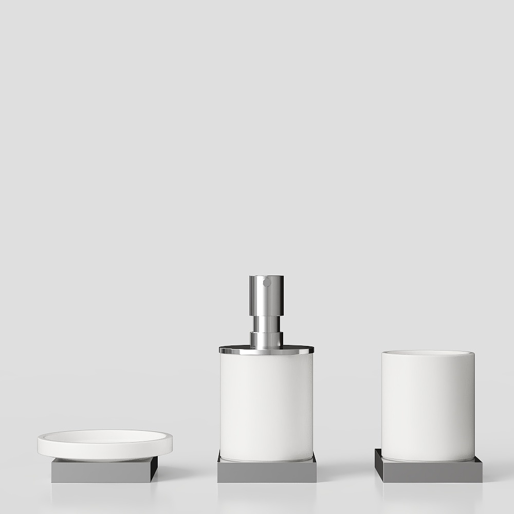 Minimalist Bathroom Accessories 3D model