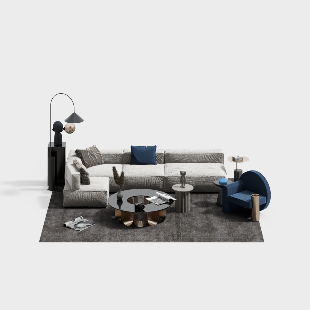 Set di divani ad angolo moderno a forma di L