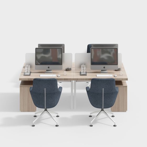 Stylish Modern Office Desk 3D model