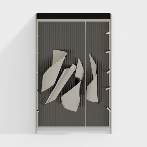 Unique Low-Poly 3D Model with Metal Frame