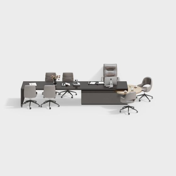 Modern Conference Room Layout 3D model