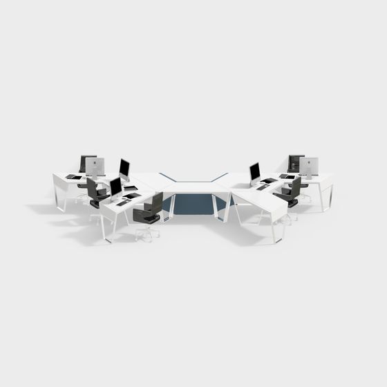 Combinazione di scrivania nell'area ufficio moderna