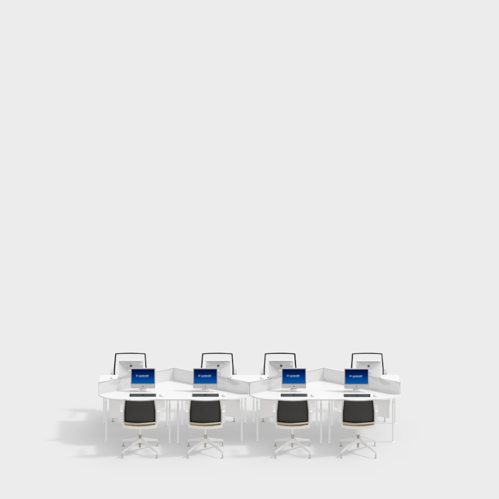 현대 사무실 구역 책상 조합