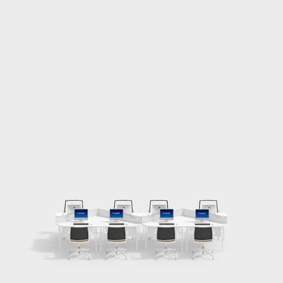 현대 사무실 구역 책상 조합