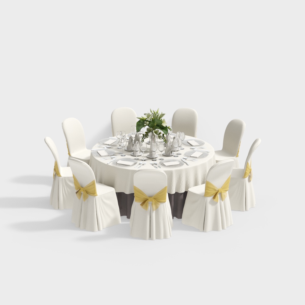 European Round Dining Table Set