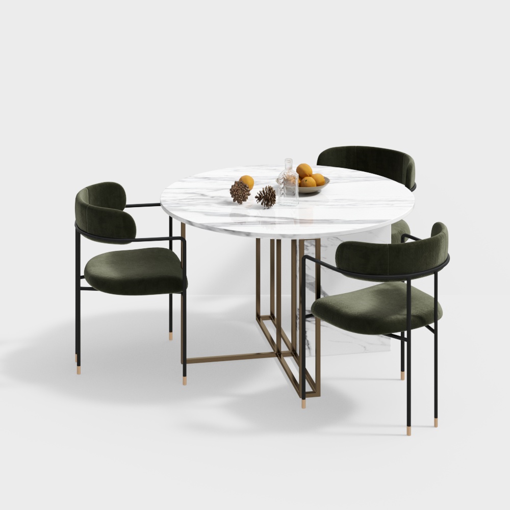 Modern Small Round Table Leisure Set