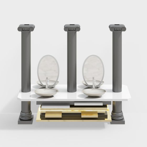 Classical Bathroom 3D model for Modern Design