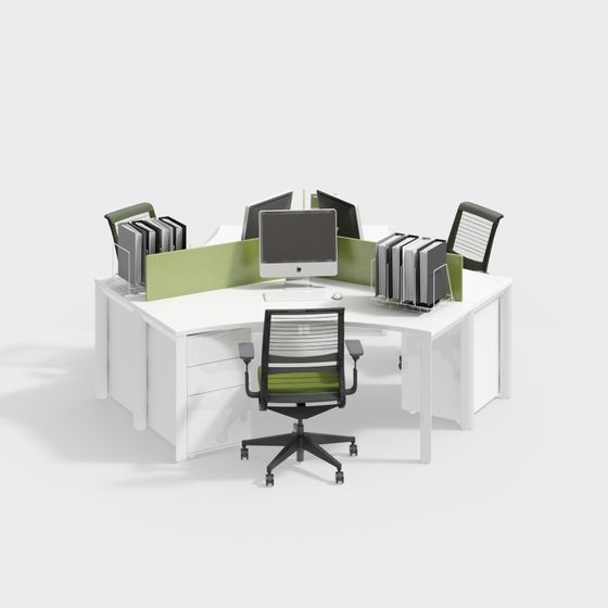 Open Workspace 3D Model for Modern Offices