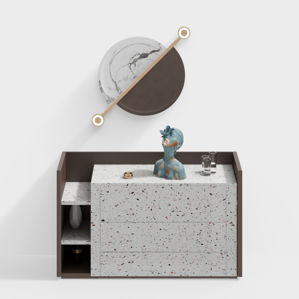 Armario de Entrada de Terrazzo Moderno