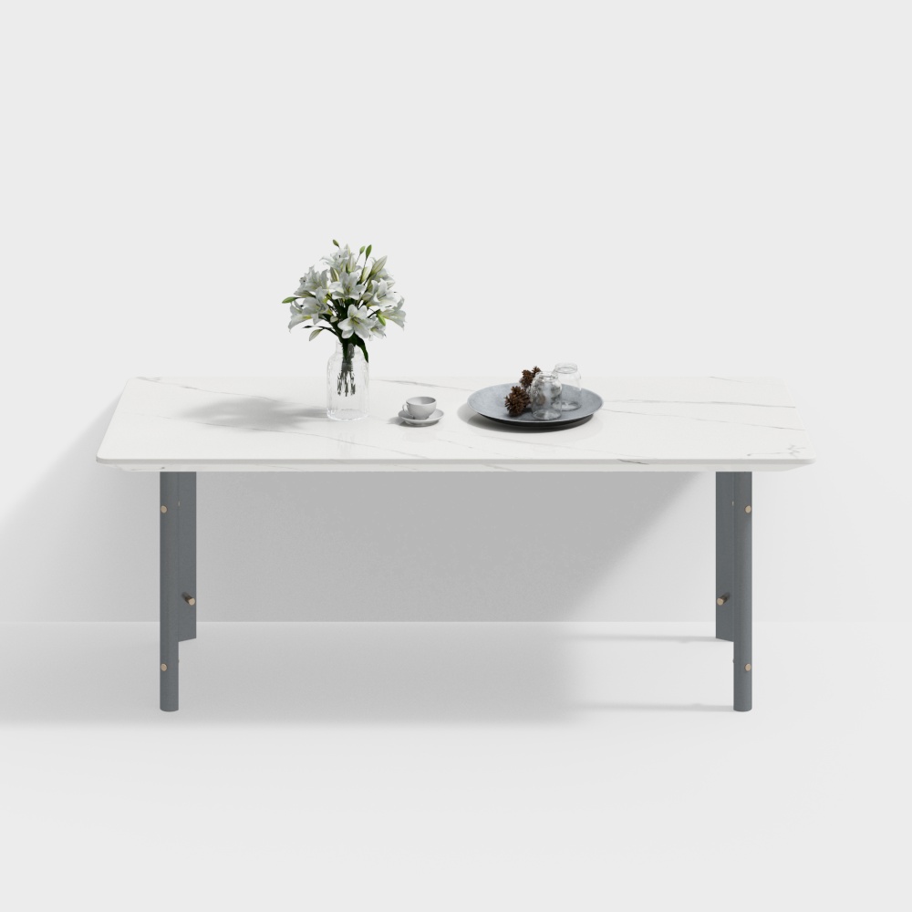 Modern Wooden Square Dining Table