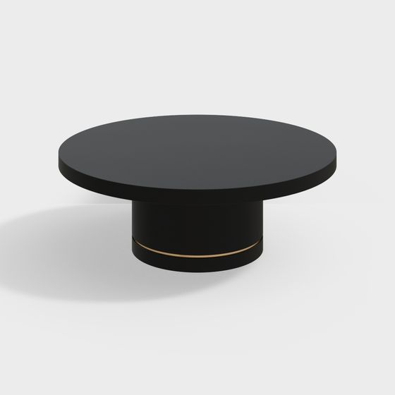 Stylish Cylindrical Coffee Table 3D model