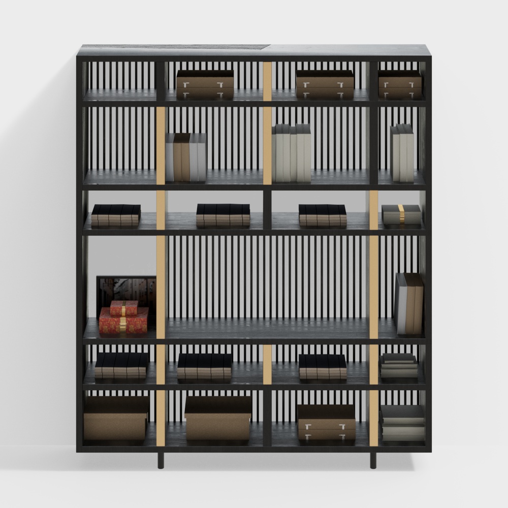 Bibliothèque de Style Chinois Nouveau