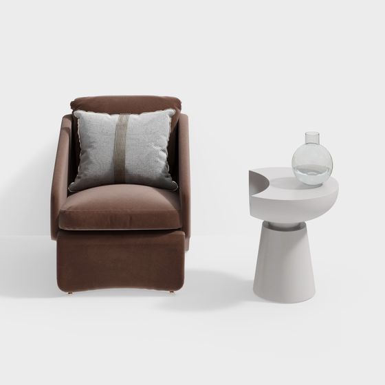 Urban Corner 3D model – Stylish Living Room Set