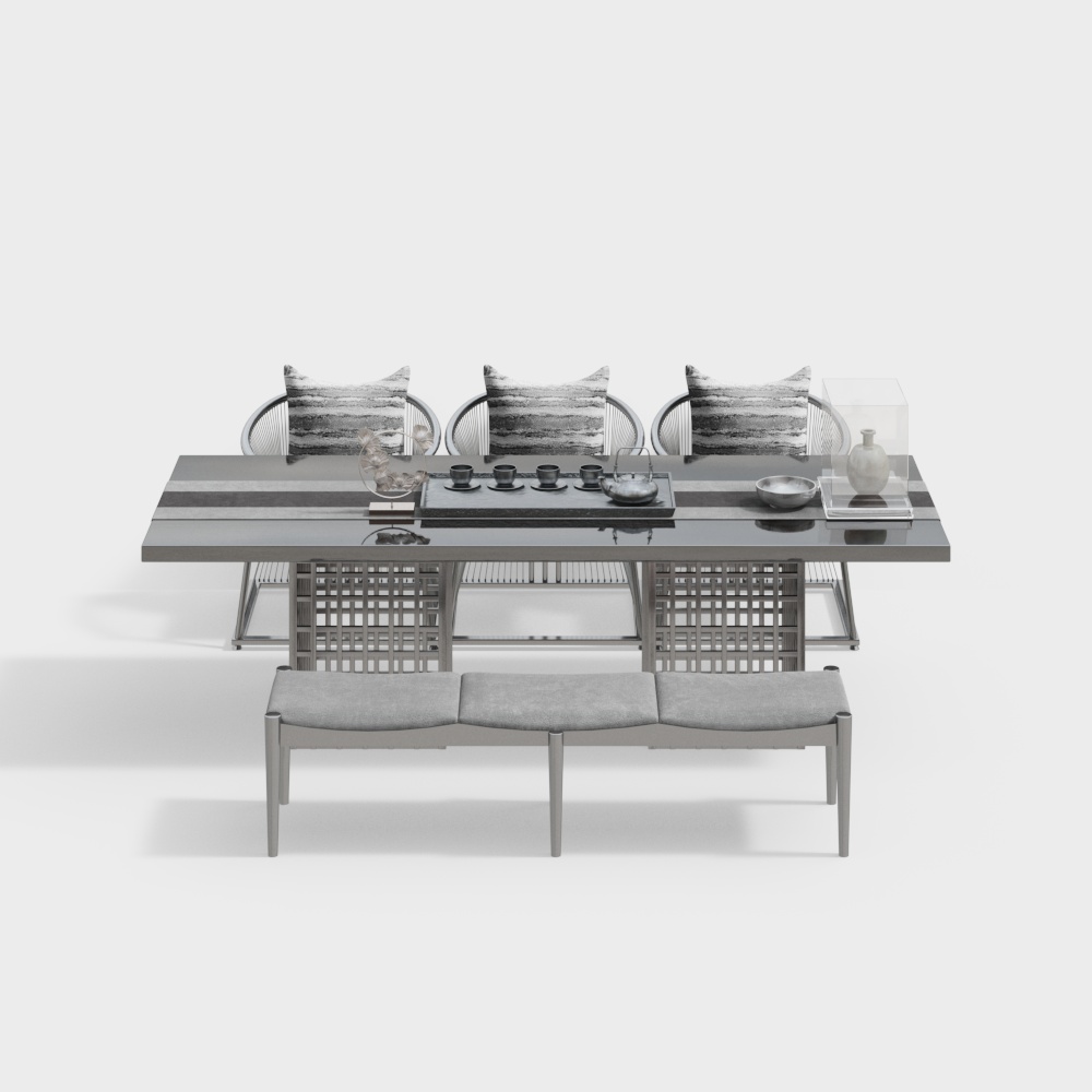 Set scrivania e sedia in stile cinese nuovo