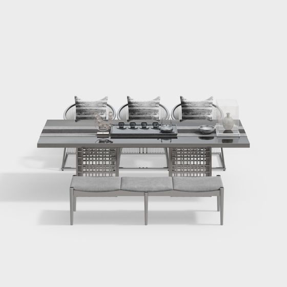 Set scrivania e sedia in stile cinese nuovo