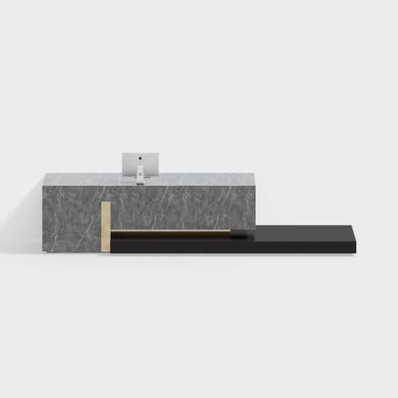 Minimalist Reception Desk 3D Model