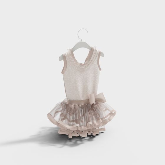 Elegant Princess Dress 3D model