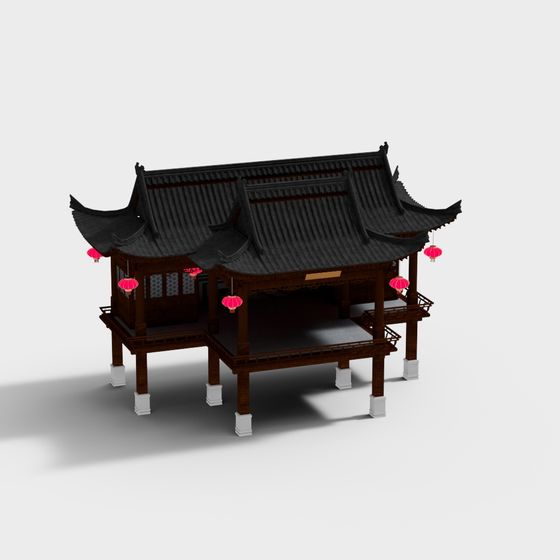 Ancient Charm Pavilion 3D model