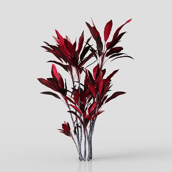 Neon Green Plant 3D Model