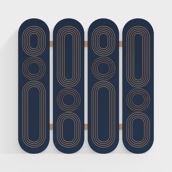 Elegant Low-Poly Geometric Pattern 3D model