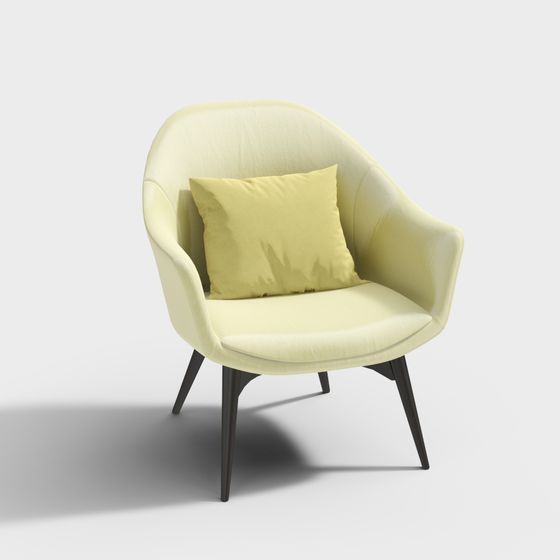 Cozy Corner Chair 3D model for Modern Interiors