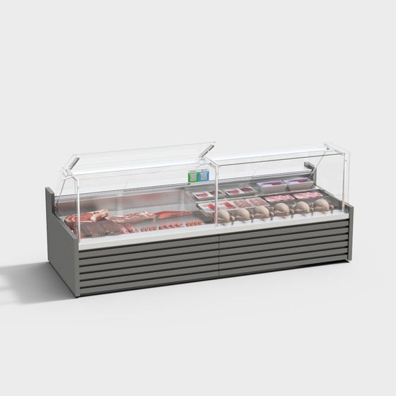 Modern Retail Meat Display Case 3D model