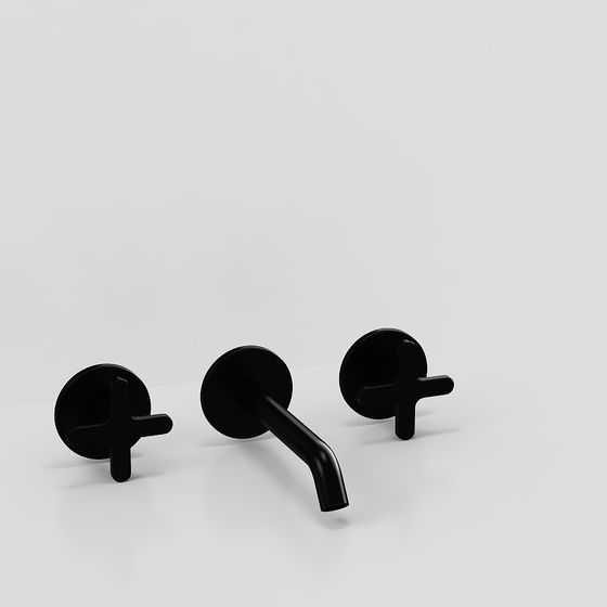 Sleek Low-Poly Black 3D Model