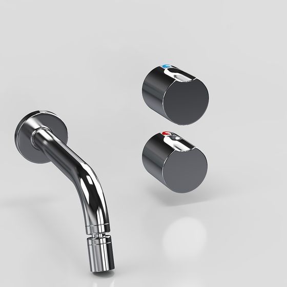 Stylish Low-Polygon Faucet 3D Model