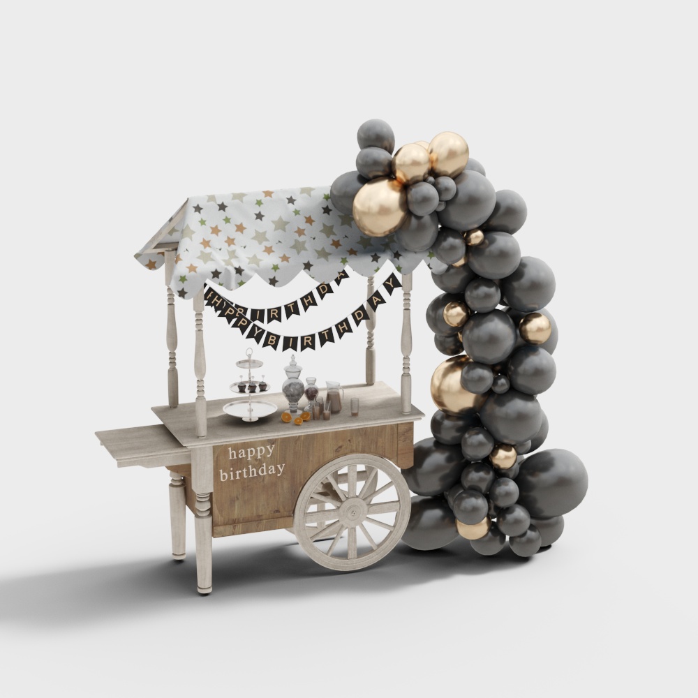 Modern Park Balloon Ice Cream Truck