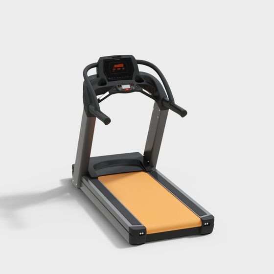 Stylish Low Polygon Treadmill 3D model for Fitness Design