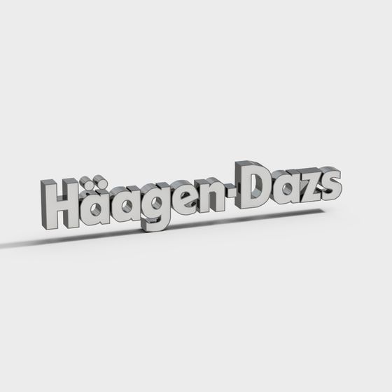 Elegant Häagen-Dazs Logo 3D model
